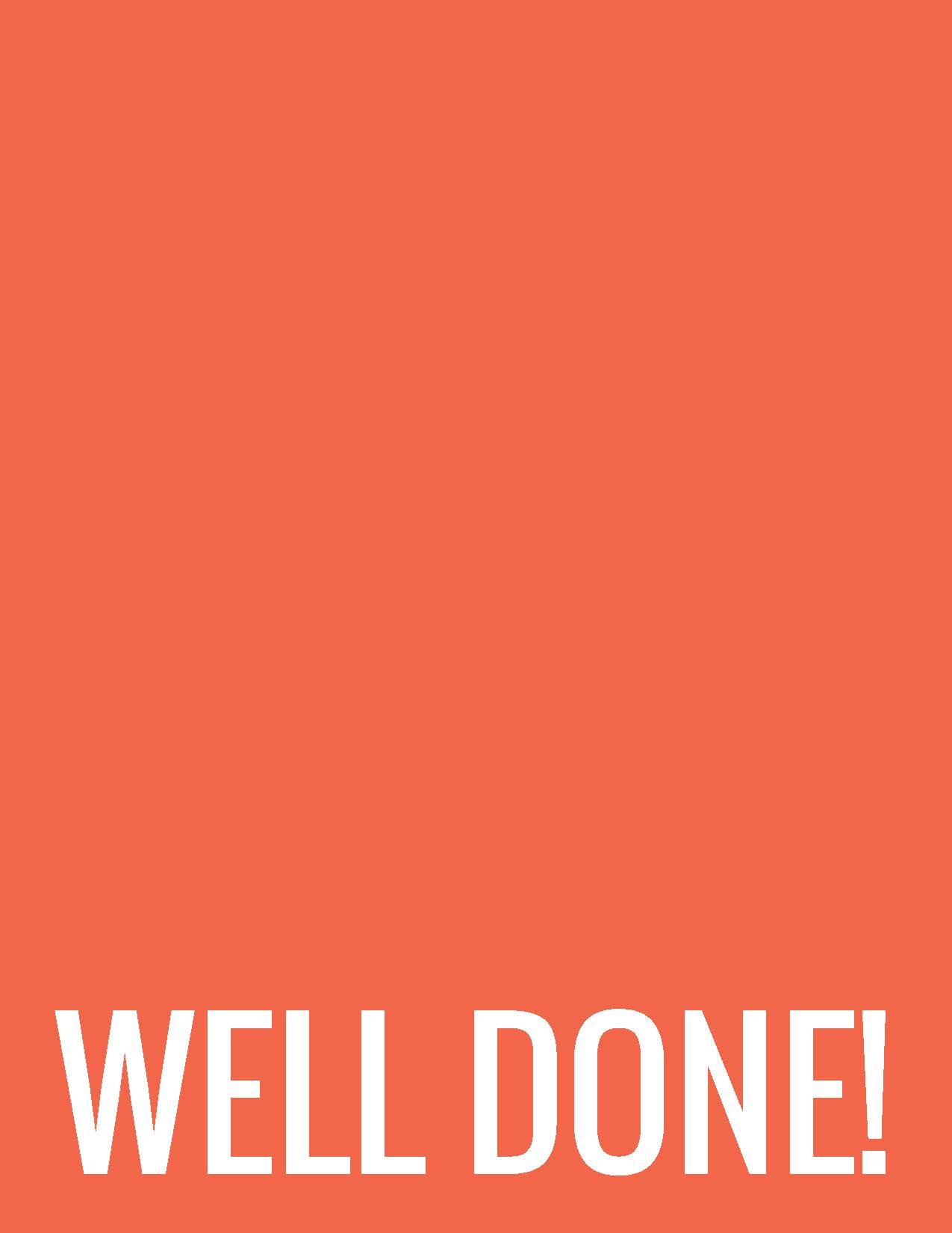 well done Thank you Card