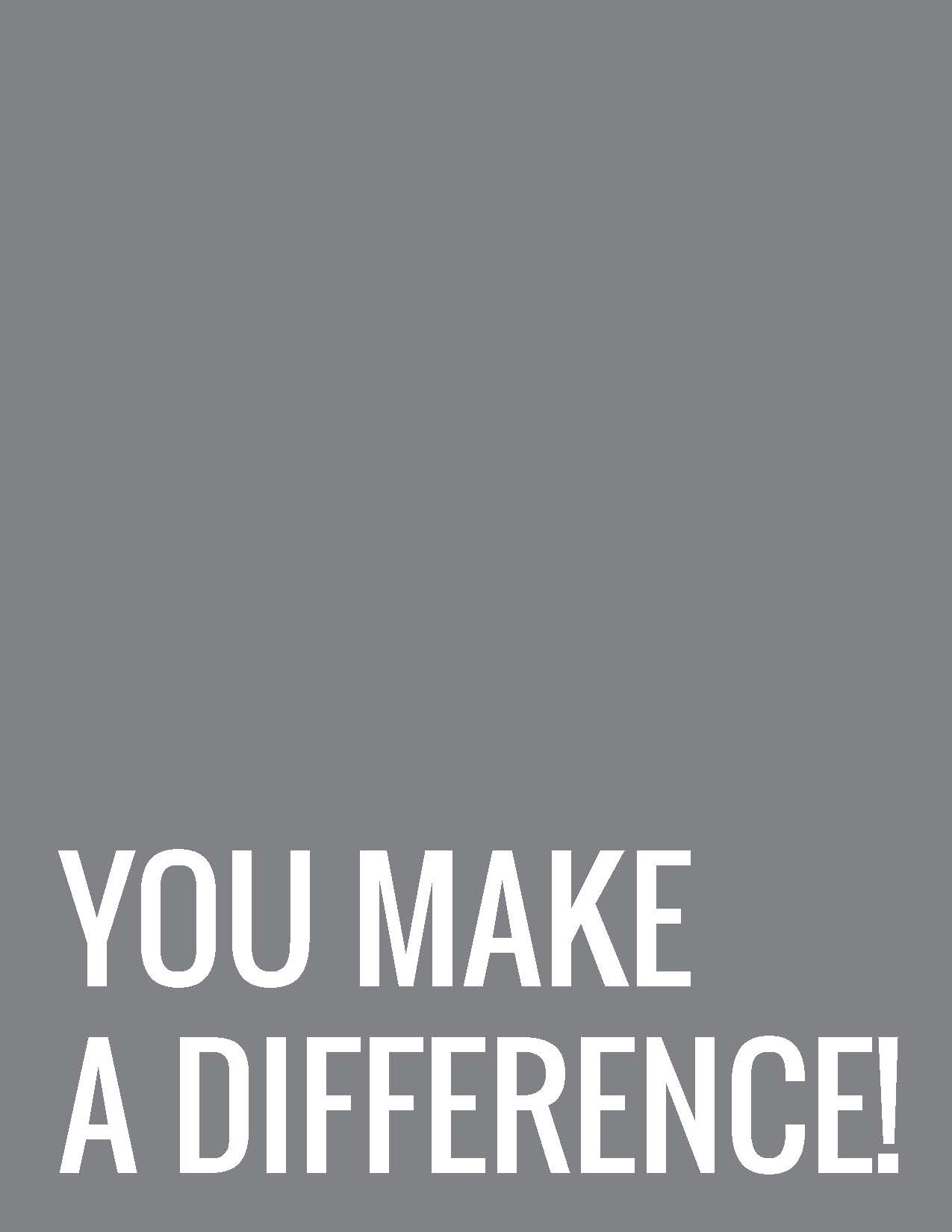 you make a difference Thank you Card