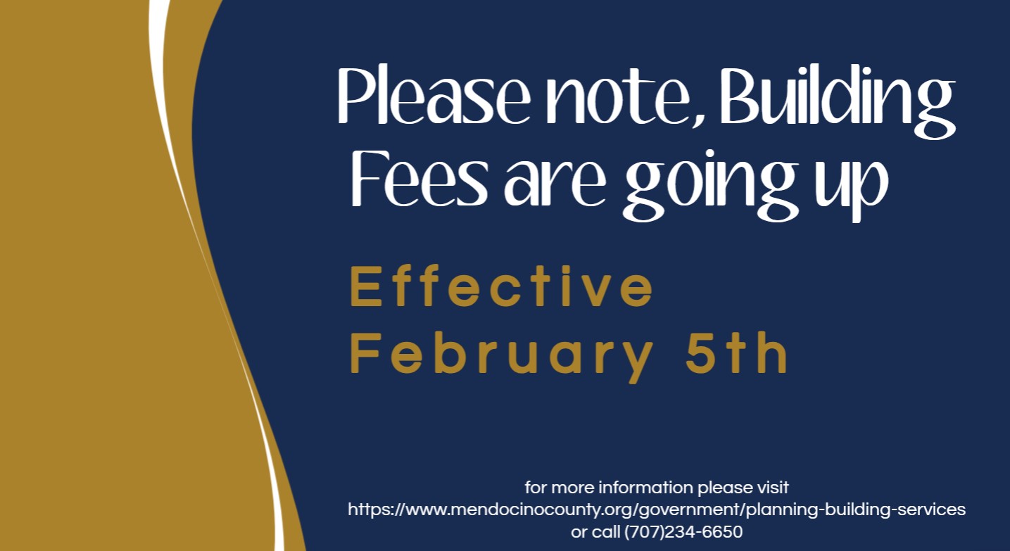 Building fees are going up feb 5, 2024