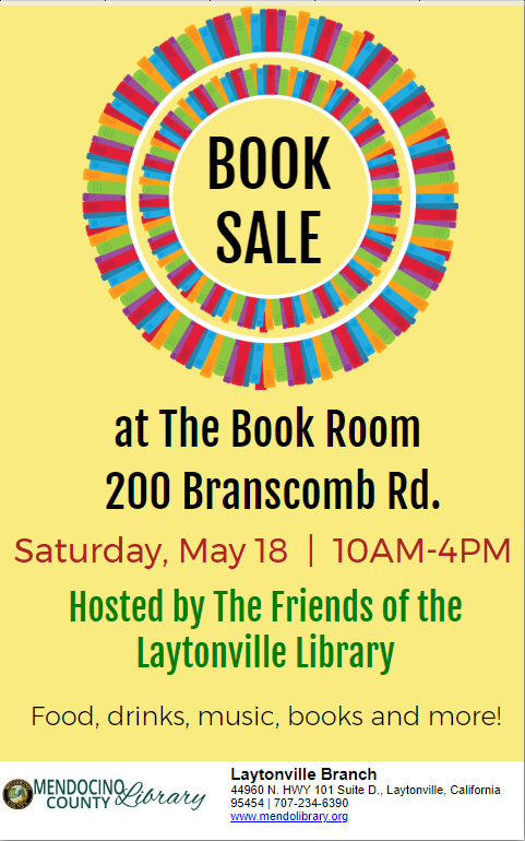 book sale flyer with pictures of books.